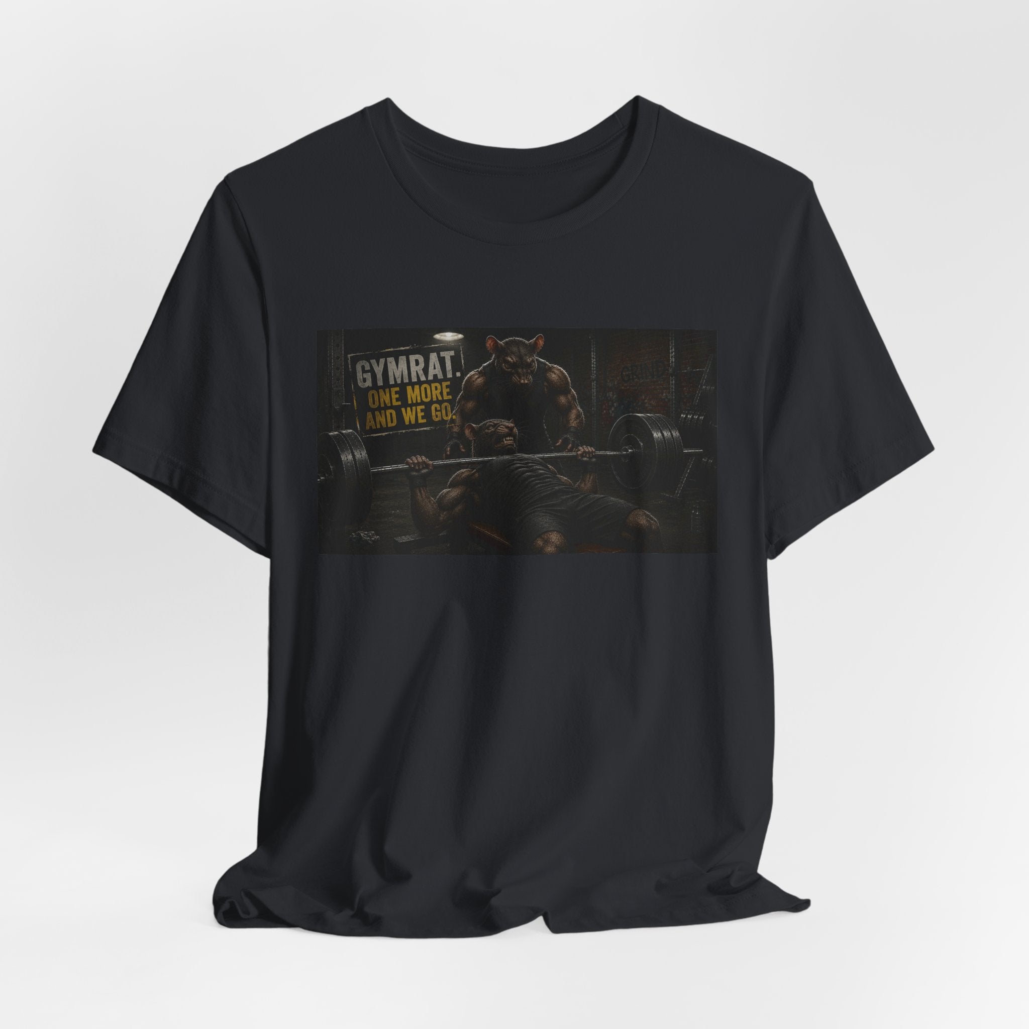 Hardcore Gym Rat T-Shirt, Funny Bench Press Shirt, One More Rep And We Go Tee, Bodybuilding Partner Gift, Muscular Rats Fitness Top