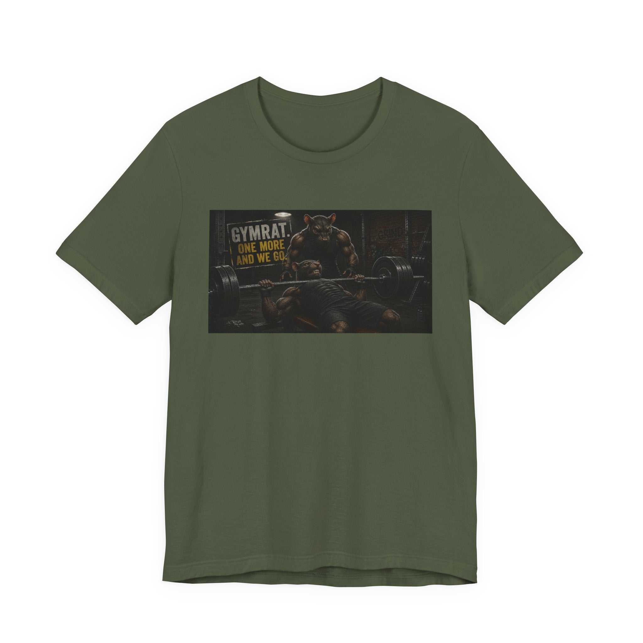 Hardcore Gym Rat T-Shirt, Funny Bench Press Shirt, One More Rep And We Go Tee, Bodybuilding Partner Gift, Muscular Rats Fitness Top