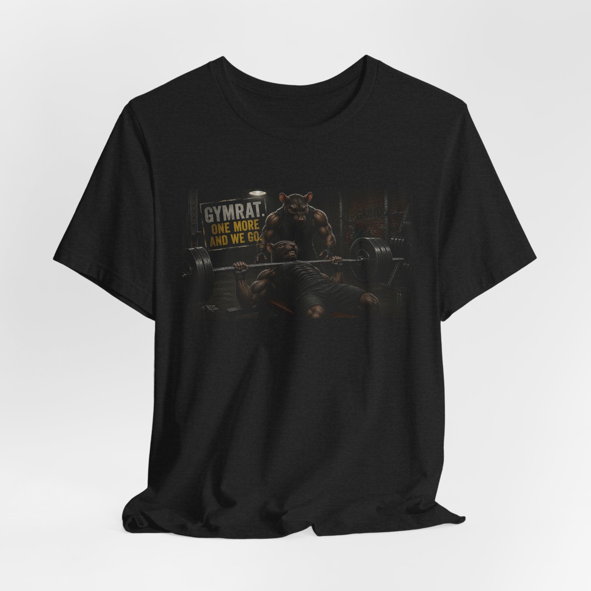 Hardcore Gym Rat T-Shirt, Funny Bench Press Shirt, One More Rep And We Go Tee, Bodybuilding Partner Gift, Muscular Rats Fitness Top
