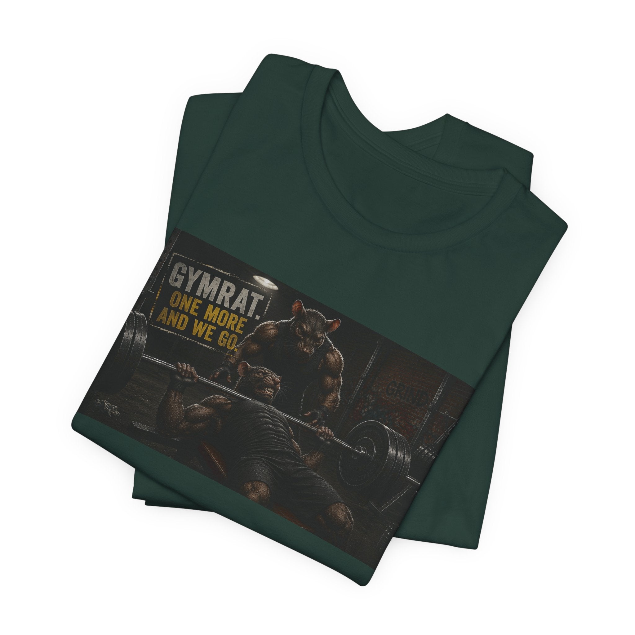 Hardcore Gym Rat T-Shirt, Funny Bench Press Shirt, One More Rep And We Go Tee, Bodybuilding Partner Gift, Muscular Rats Fitness Top