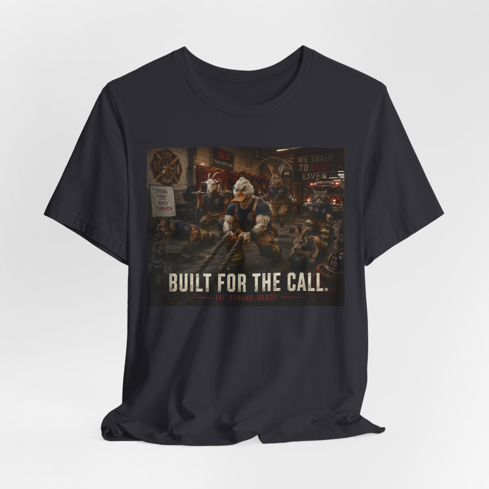 Firefighter Workout Shirt, Animal Firefighter Gym Tee, Built For The Call T-Shirt, Funny First Responders Gift, Academy Graduation Tee
