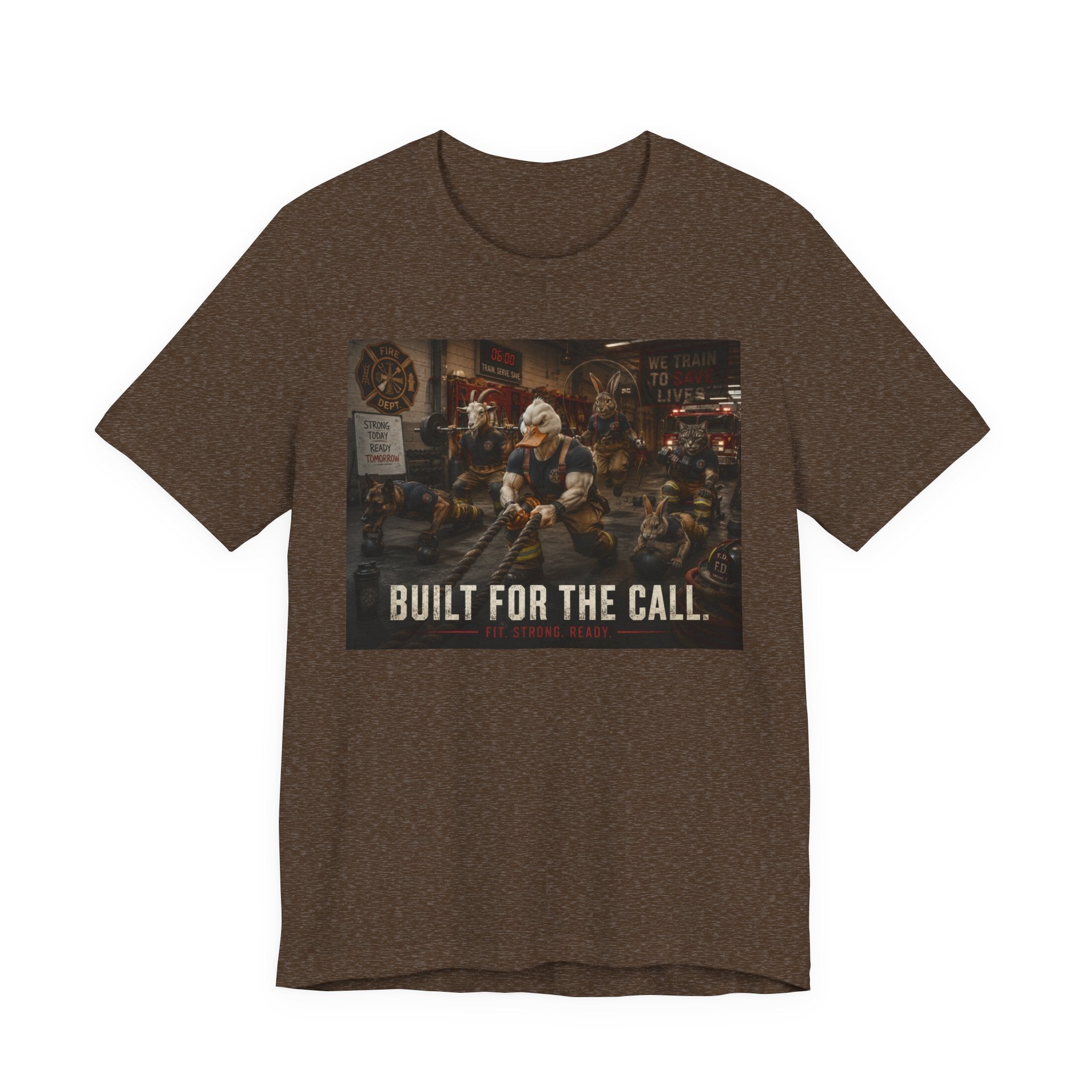 Firefighter Workout Shirt, Animal Firefighter Gym Tee, Built For The Call T-Shirt, Funny First Responders Gift, Academy Graduation Tee