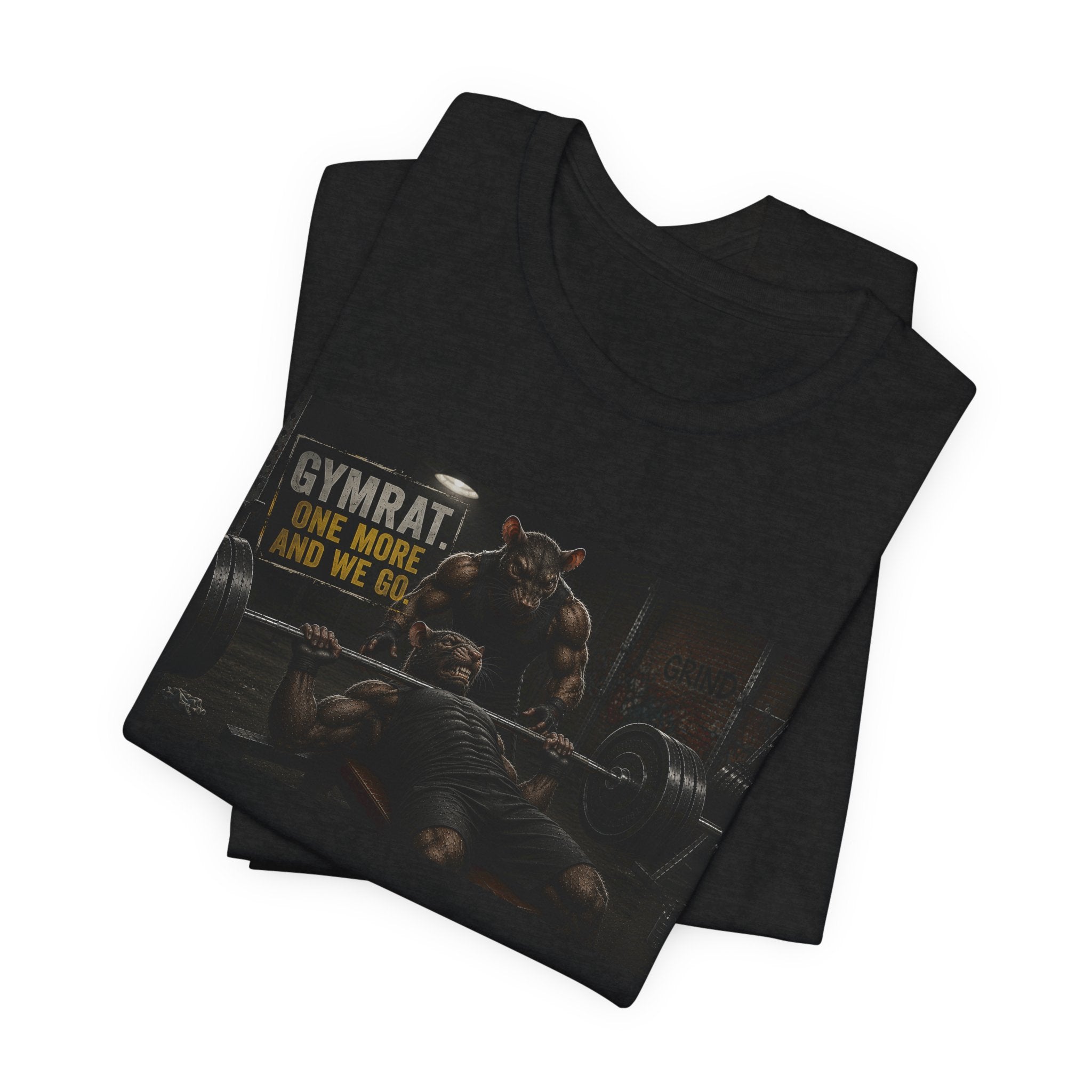 Hardcore Gym Rat T-Shirt, Funny Bench Press Shirt, One More Rep And We Go Tee, Bodybuilding Partner Gift, Muscular Rats Fitness Top