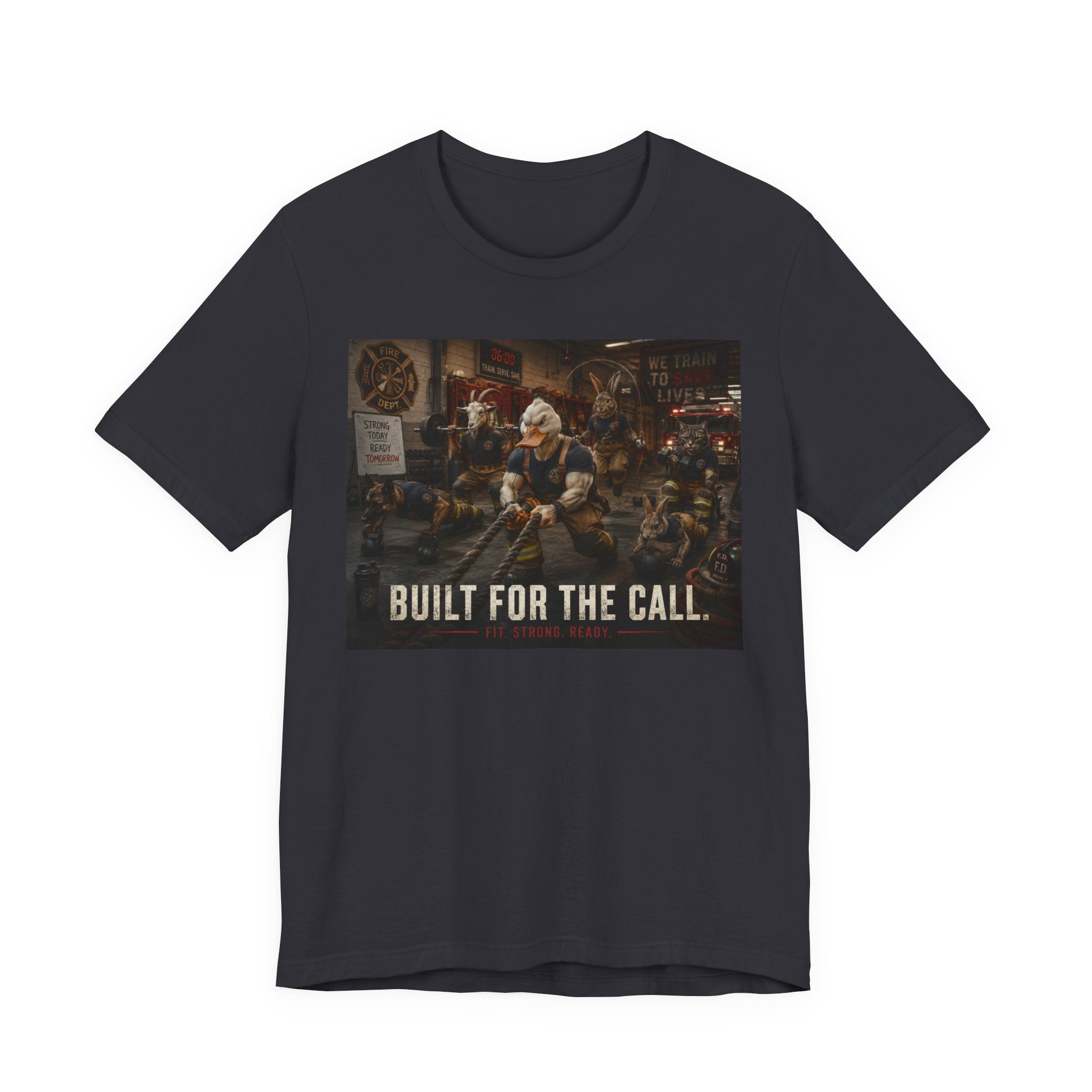 Firefighter Workout Shirt, Animal Firefighter Gym Tee, Built For The Call T-Shirt, Funny First Responders Gift, Academy Graduation Tee