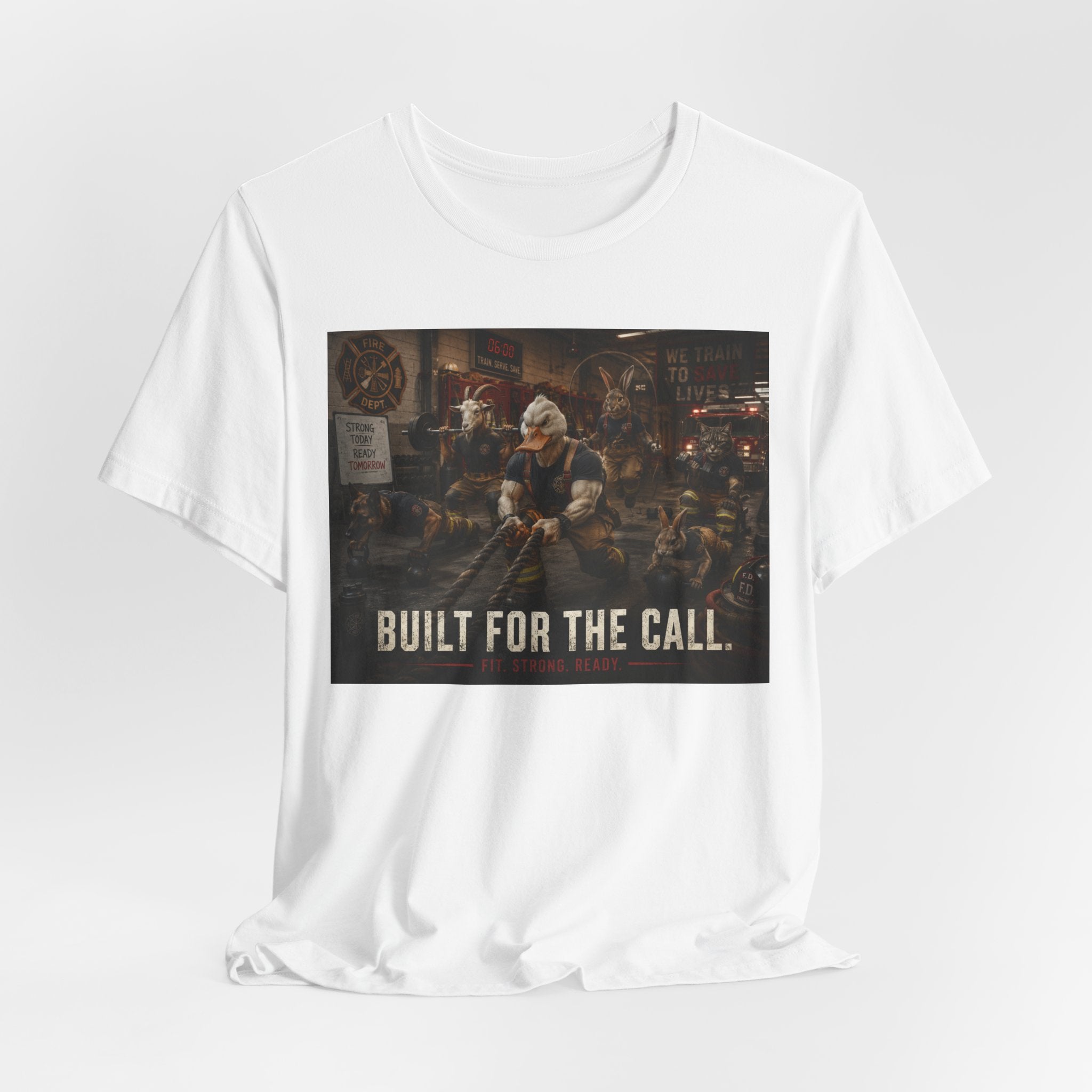 Firefighter Workout Shirt, Animal Firefighter Gym Tee, Built For The Call T-Shirt, Funny First Responders Gift, Academy Graduation Tee