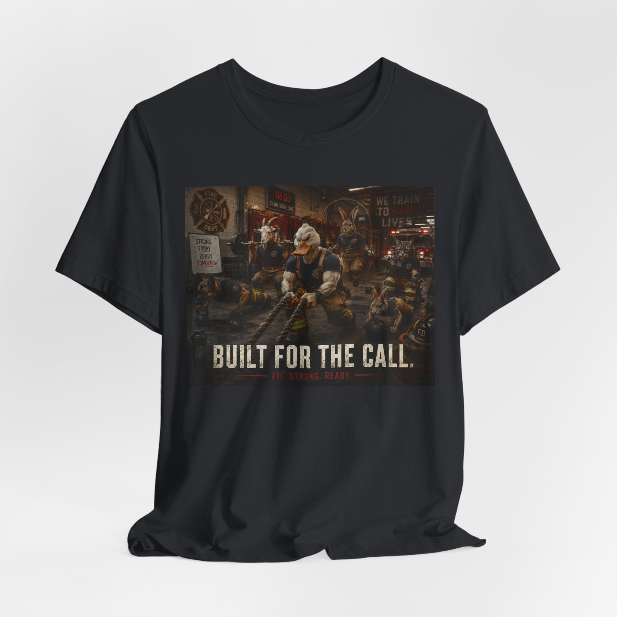 Firefighter Workout Shirt, Animal Firefighter Gym Tee, Built For The Call T-Shirt, Funny First Responders Gift, Academy Graduation Tee