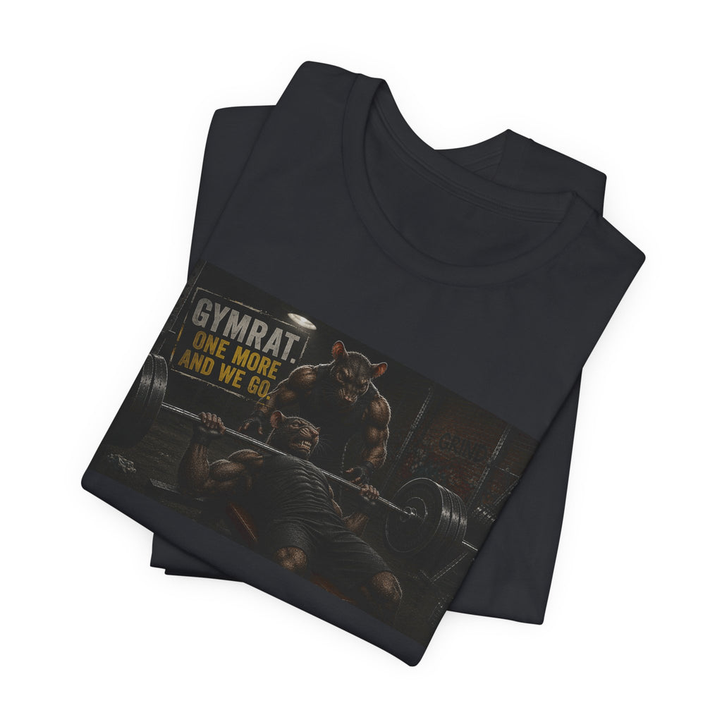 Hardcore Gym Rat T-Shirt, Funny Bench Press Shirt, One More Rep And We Go Tee, Bodybuilding Partner Gift, Muscular Rats Fitness Top