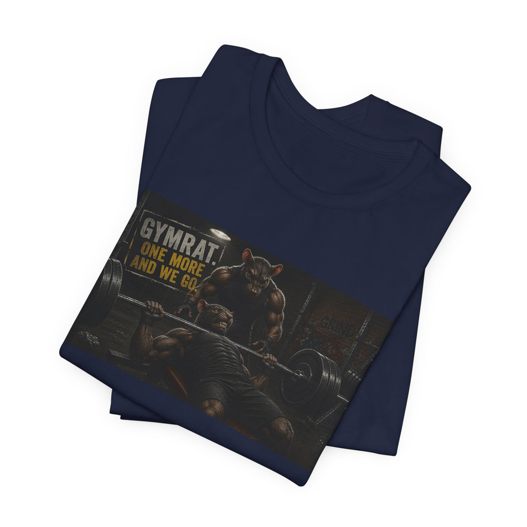 Hardcore Gym Rat T-Shirt, Funny Bench Press Shirt, One More Rep And We Go Tee, Bodybuilding Partner Gift, Muscular Rats Fitness Top