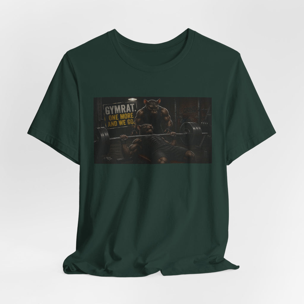 Hardcore Gym Rat T-Shirt, Funny Bench Press Shirt, One More Rep And We Go Tee, Bodybuilding Partner Gift, Muscular Rats Fitness Top