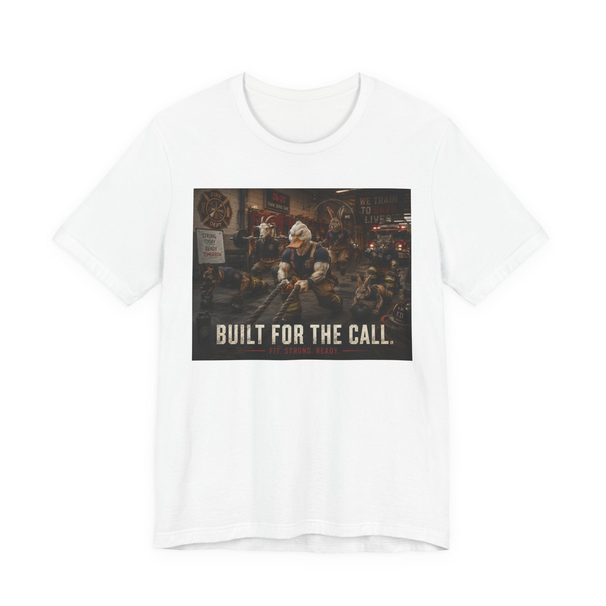 Firefighter Workout Shirt, Animal Firefighter Gym Tee, Built For The Call T-Shirt, Funny First Responders Gift, Academy Graduation Tee