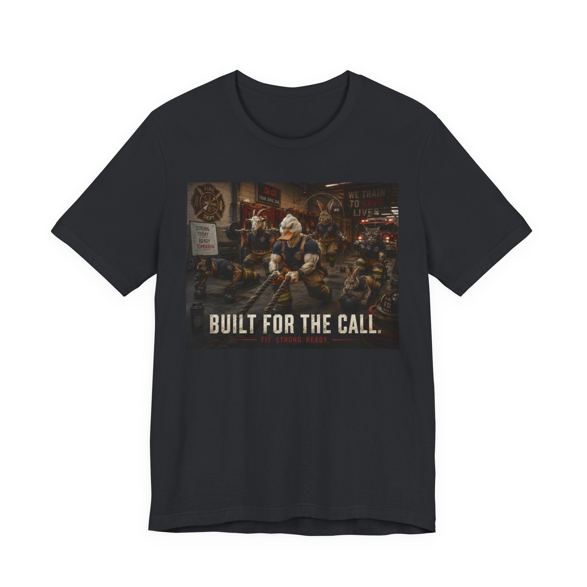 Firefighter Workout Shirt, Animal Firefighter Gym Tee, Built For The Call T-Shirt, Funny First Responders Gift, Academy Graduation Tee