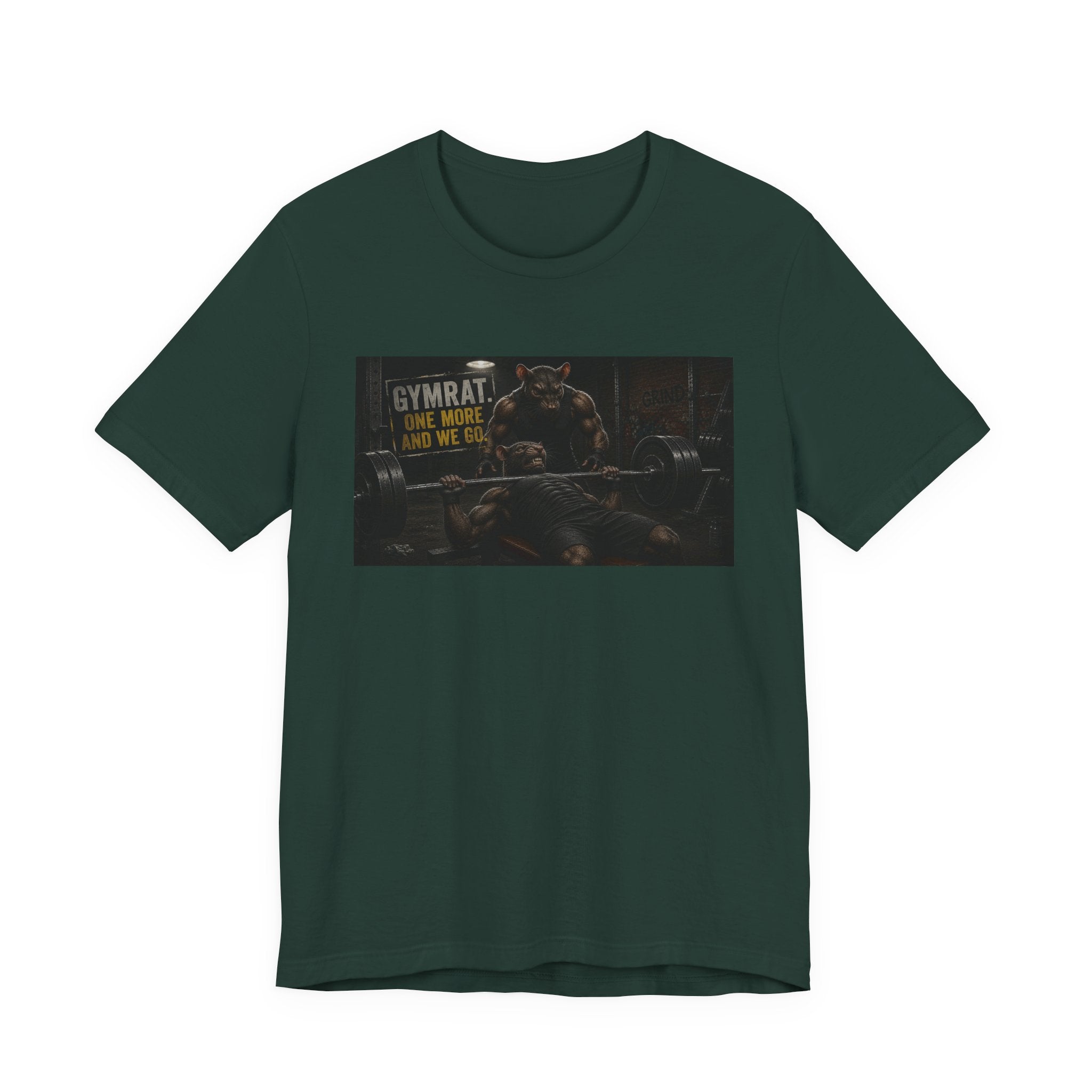 Hardcore Gym Rat T-Shirt, Funny Bench Press Shirt, One More Rep And We Go Tee, Bodybuilding Partner Gift, Muscular Rats Fitness Top