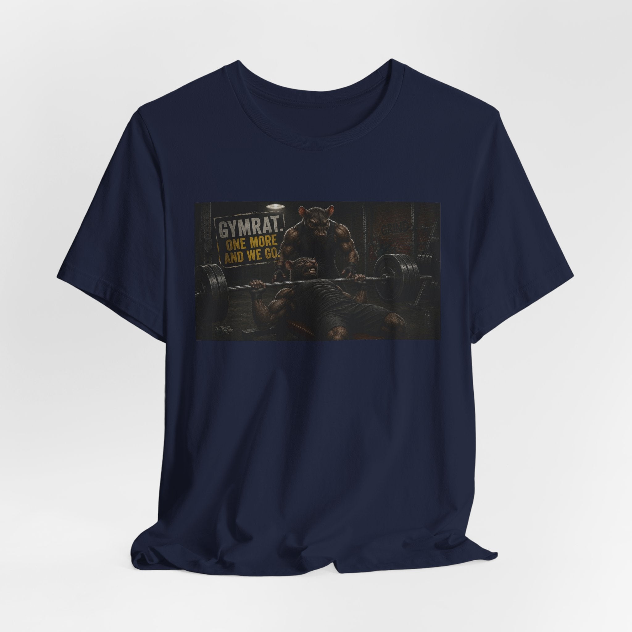 Hardcore Gym Rat T-Shirt, Funny Bench Press Shirt, One More Rep And We Go Tee, Bodybuilding Partner Gift, Muscular Rats Fitness Top