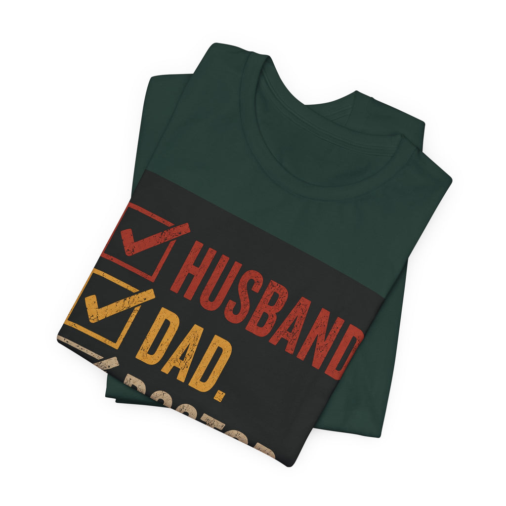 Husband Dad Doctor Repeat Shirt, Doctor Father's Day Gift, Medical School Graduation Tee, Funny Doctor Husband T-Shirt, Physician Gift