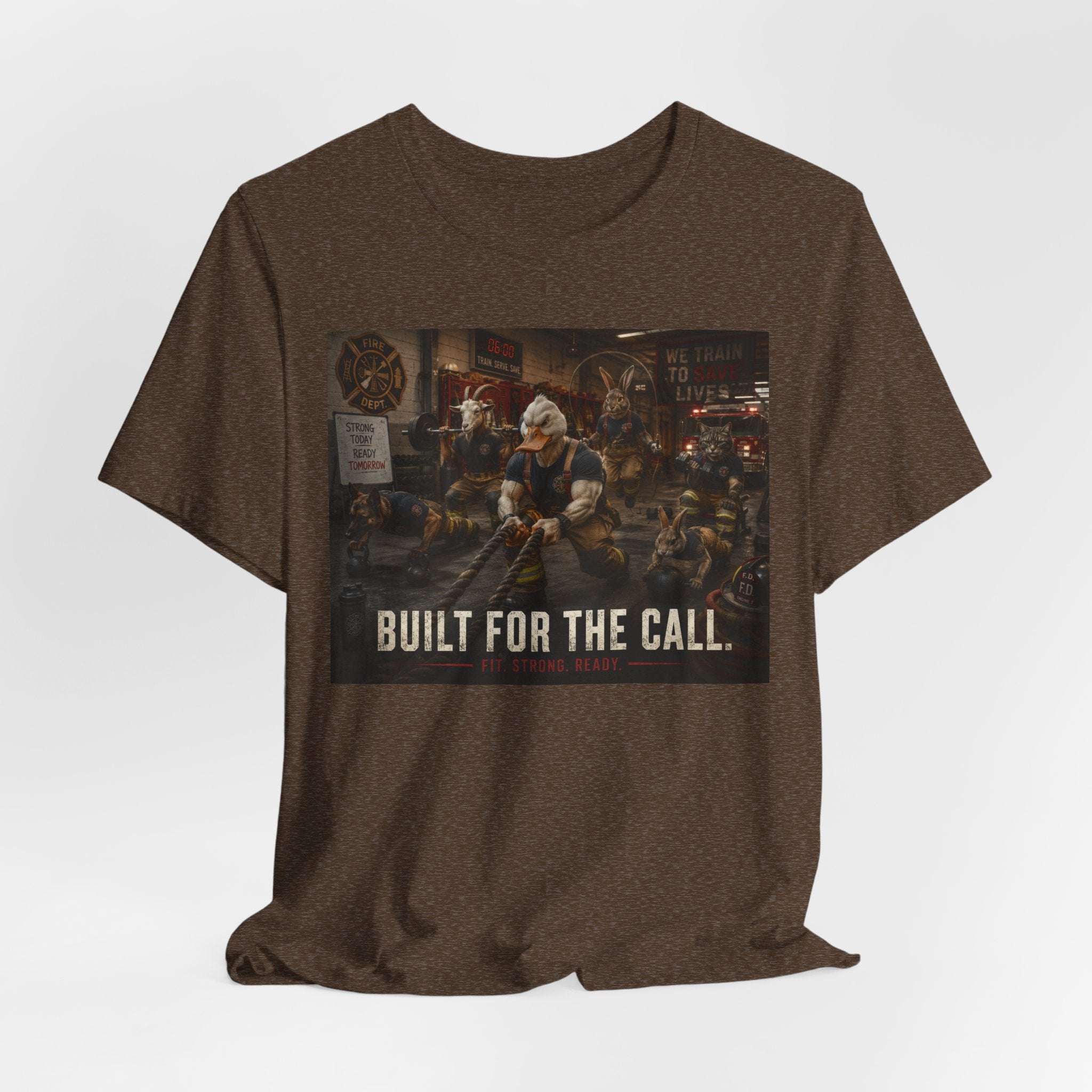 Firefighter Workout Shirt, Animal Firefighter Gym Tee, Built For The Call T-Shirt, Funny First Responders Gift, Academy Graduation Tee