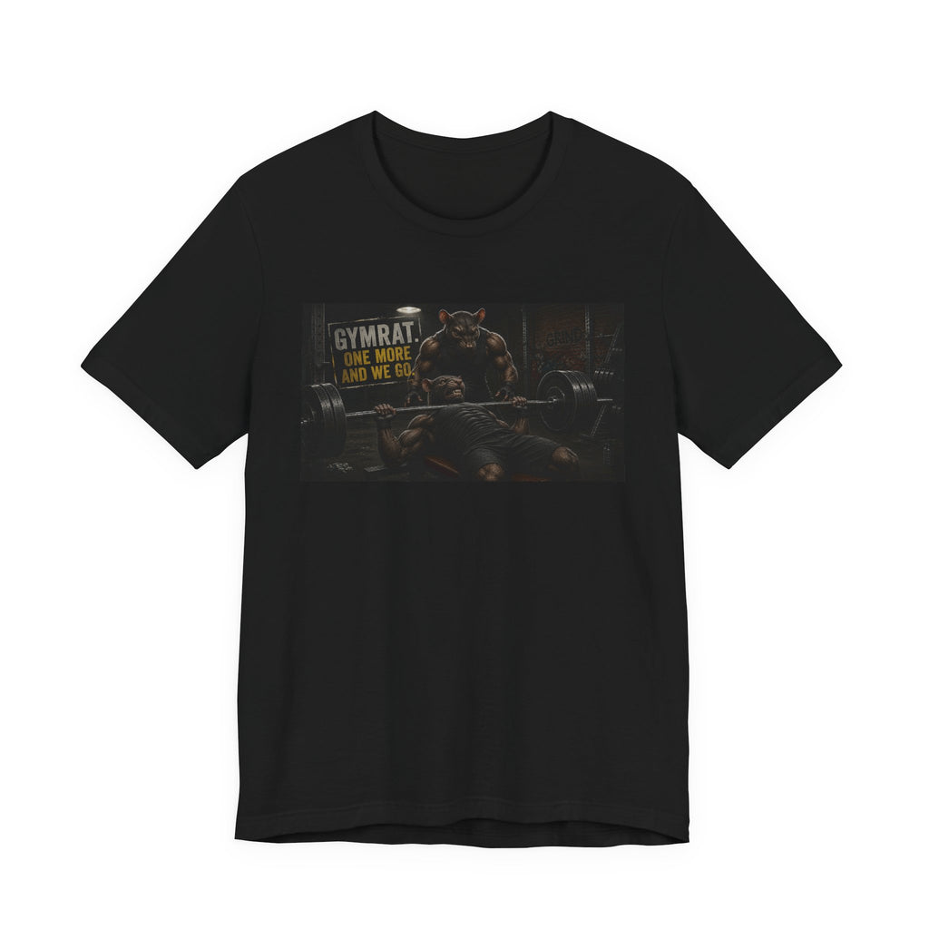 Hardcore Gym Rat T-Shirt, Funny Bench Press Shirt, One More Rep And We Go Tee, Bodybuilding Partner Gift, Muscular Rats Fitness Top