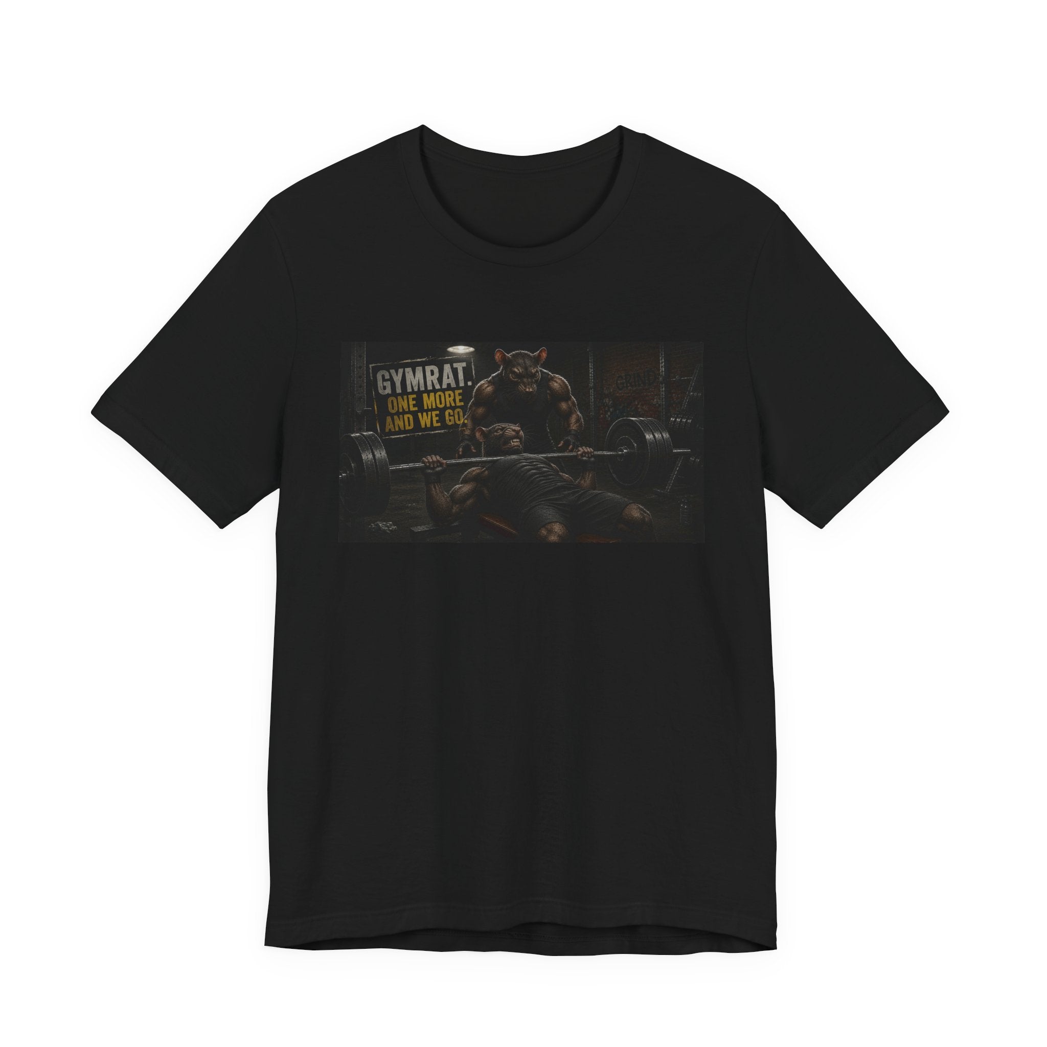 Hardcore Gym Rat T-Shirt, Funny Bench Press Shirt, One More Rep And We Go Tee, Bodybuilding Partner Gift, Muscular Rats Fitness Top
