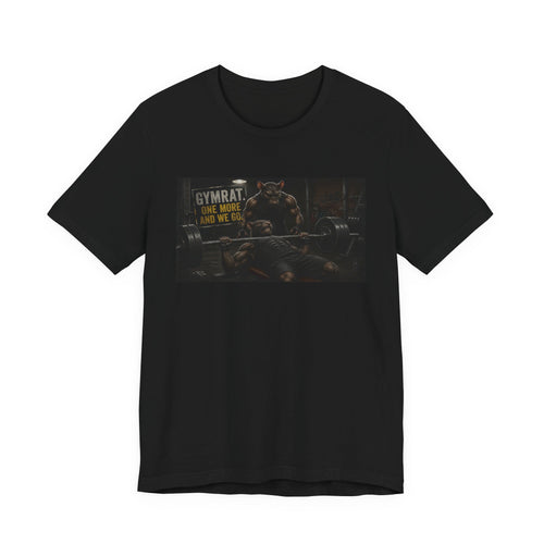 Hardcore Gym Rat T-Shirt, Funny Bench Press Shirt, One More Rep And We Go Tee, Bodybuilding Partner Gift, Muscular Rats Fitness Top