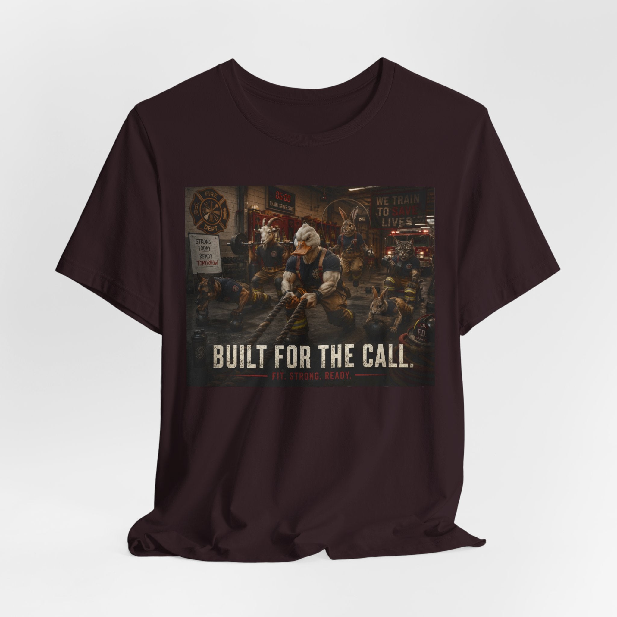 Firefighter Workout Shirt, Animal Firefighter Gym Tee, Built For The Call T-Shirt, Funny First Responders Gift, Academy Graduation Tee