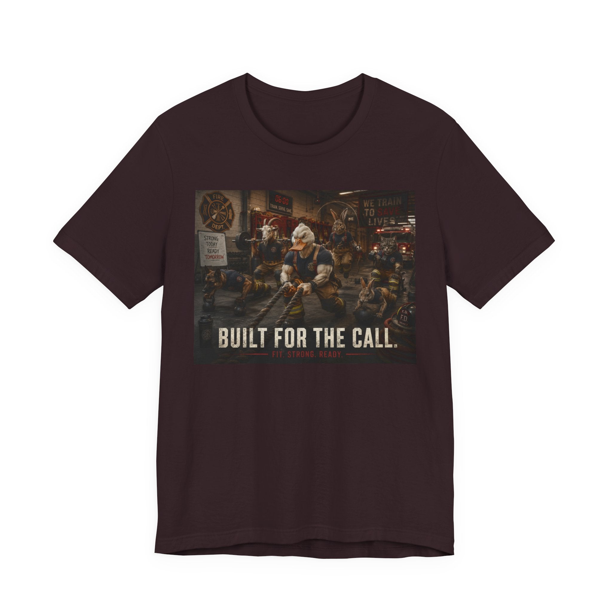 Firefighter Workout Shirt, Animal Firefighter Gym Tee, Built For The Call T-Shirt, Funny First Responders Gift, Academy Graduation Tee