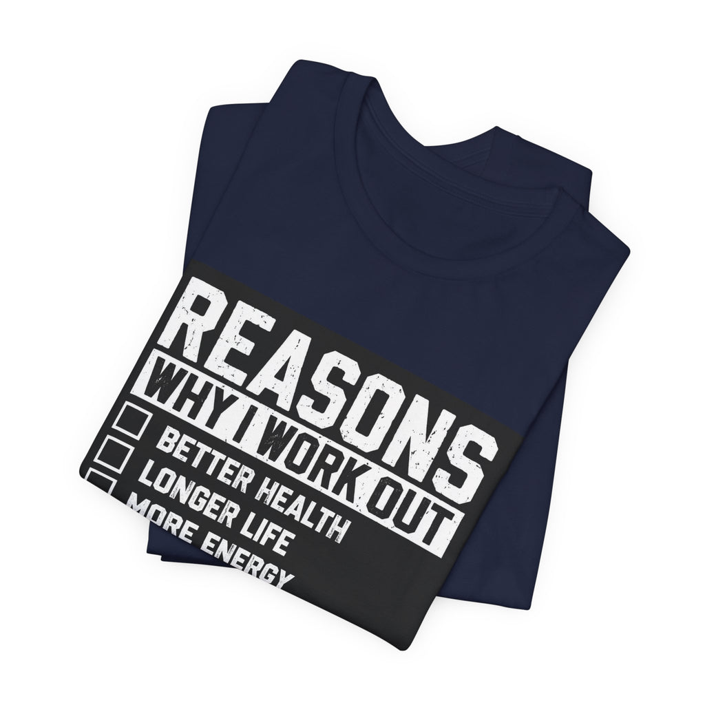 Reasons Why I Work Out Shirt, Funny Leg Day Gym Tee, Peach Squat T-Shirt, Hilarious Fitness Gift for Her, Cute Gym Pump Cover