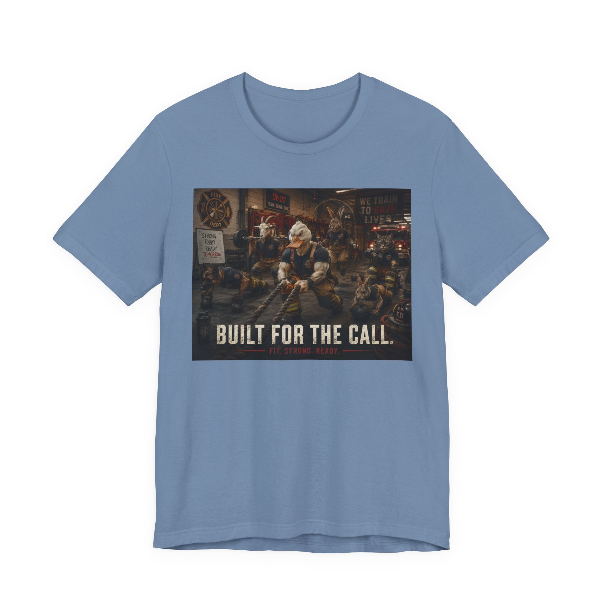 Firefighter Workout Shirt, Animal Firefighter Gym Tee, Built For The Call T-Shirt, Funny First Responders Gift, Academy Graduation Tee
