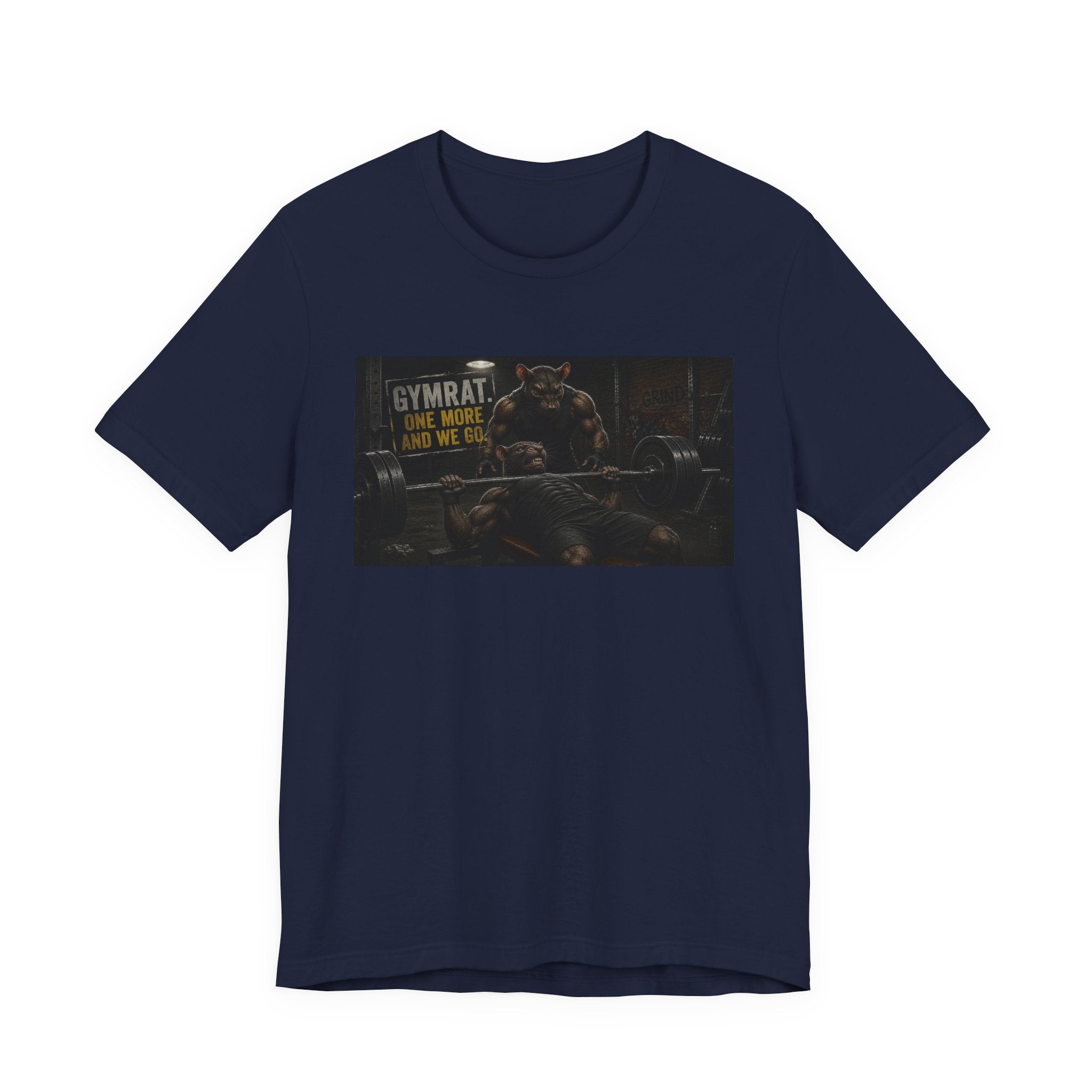 Hardcore Gym Rat T-Shirt, Funny Bench Press Shirt, One More Rep And We Go Tee, Bodybuilding Partner Gift, Muscular Rats Fitness Top