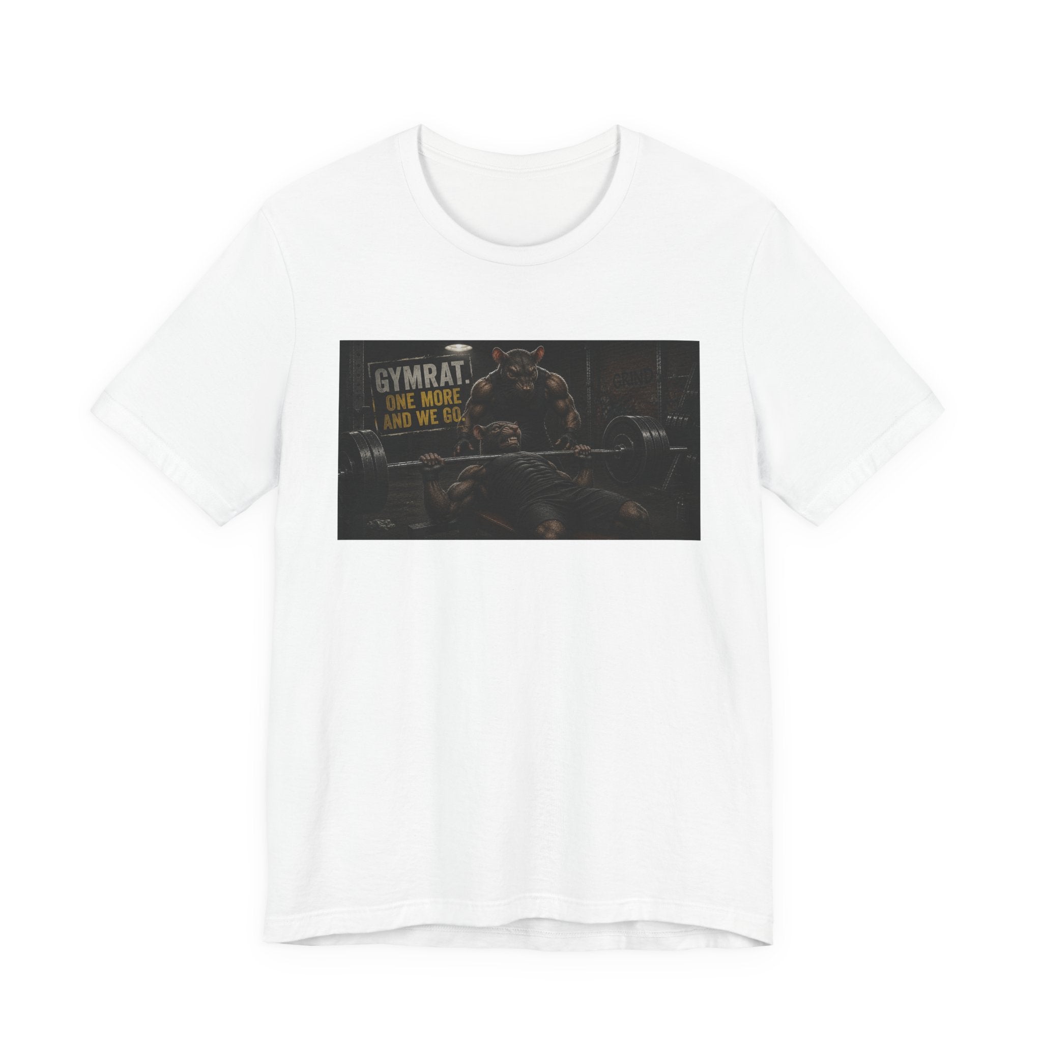 Hardcore Gym Rat T-Shirt, Funny Bench Press Shirt, One More Rep And We Go Tee, Bodybuilding Partner Gift, Muscular Rats Fitness Top