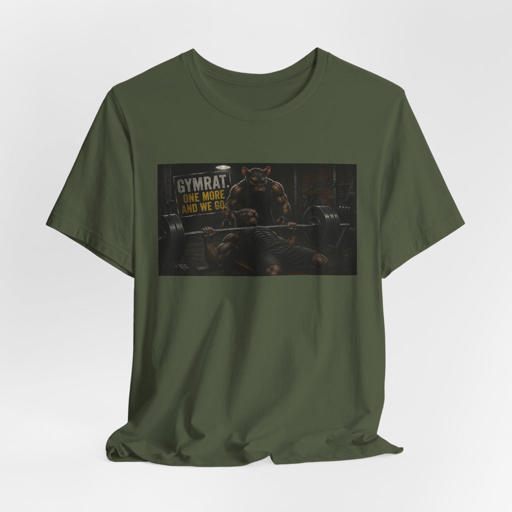 Hardcore Gym Rat T-Shirt, Funny Bench Press Shirt, One More Rep And We Go Tee, Bodybuilding Partner Gift, Muscular Rats Fitness Top