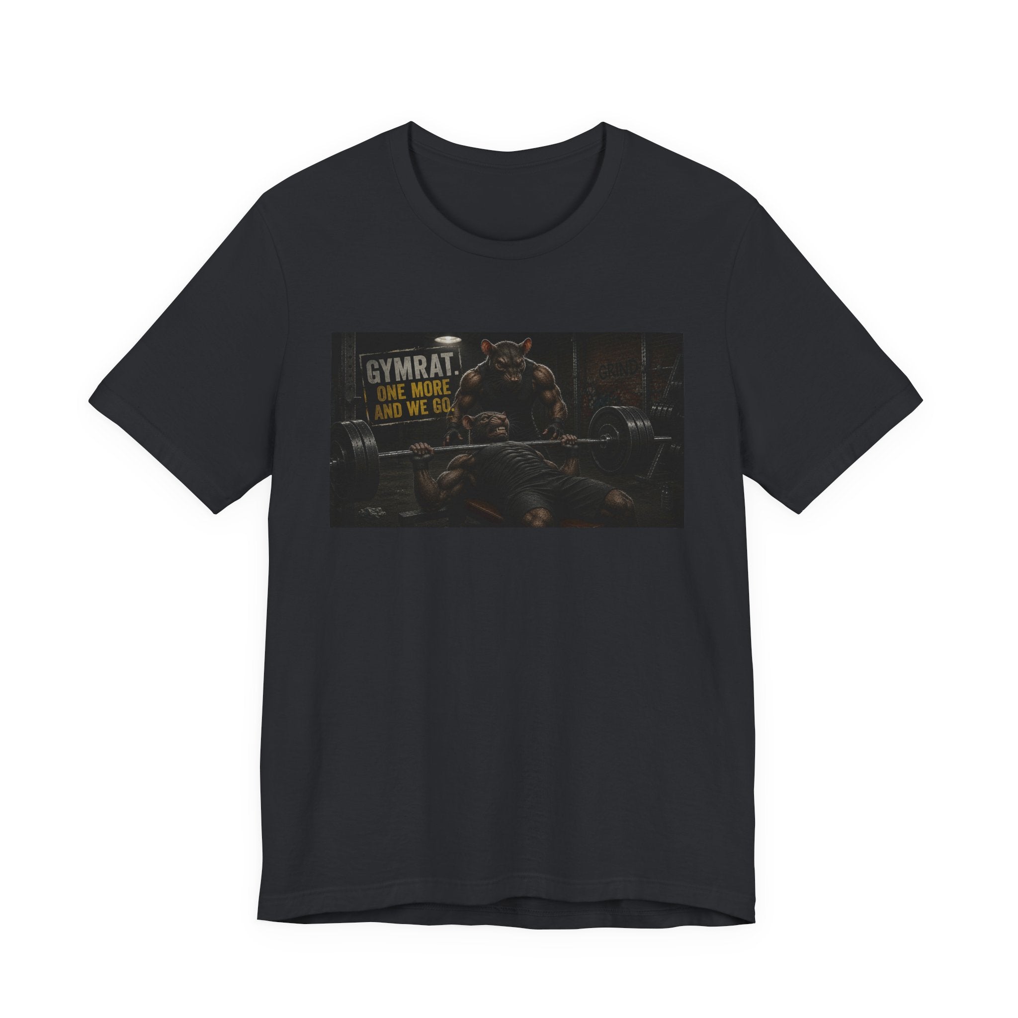 Hardcore Gym Rat T-Shirt, Funny Bench Press Shirt, One More Rep And We Go Tee, Bodybuilding Partner Gift, Muscular Rats Fitness Top