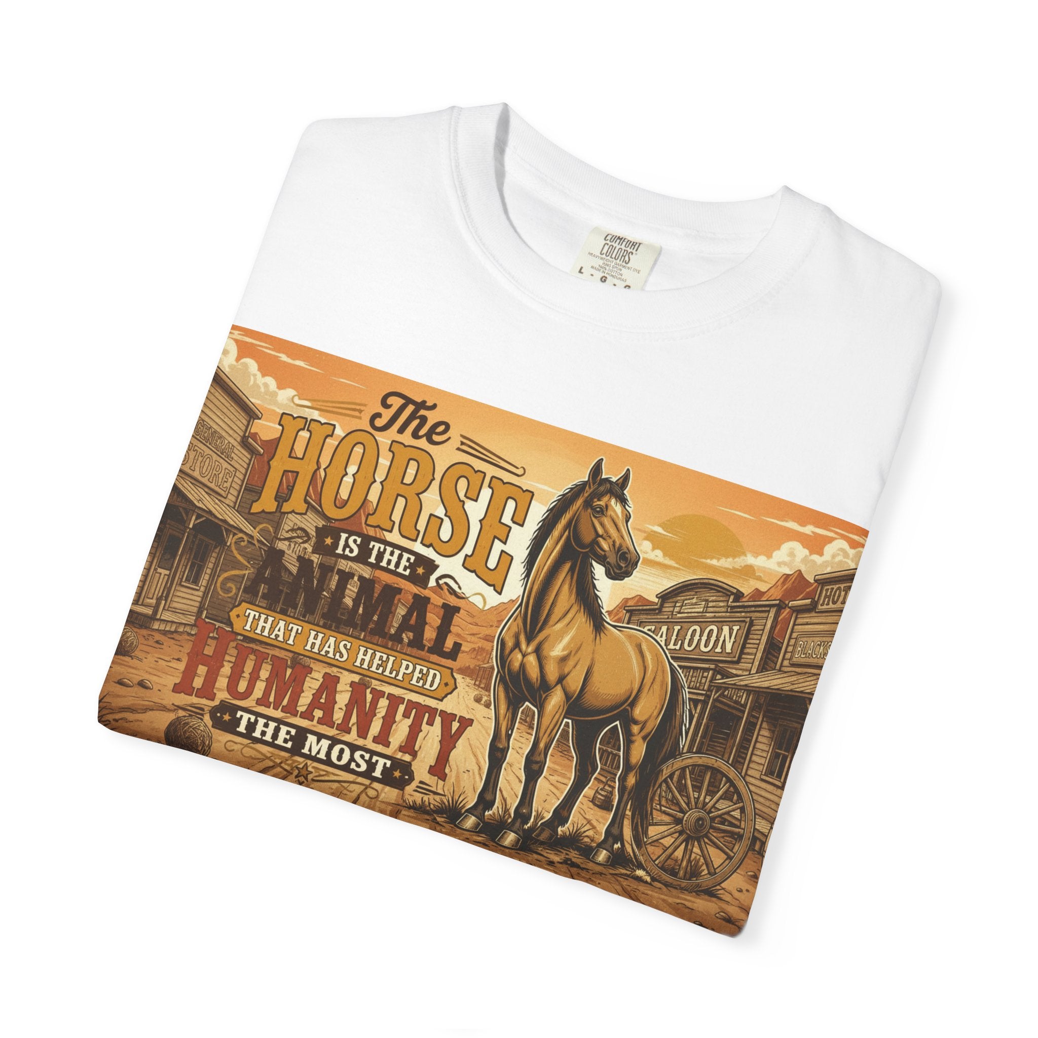 Vintage Horse Lover T-Shirt, Western Aesthetic Horse Shirt, Wild West Graphic Tee, Historic Animal Lover Gift, Retro Country Style Shirt